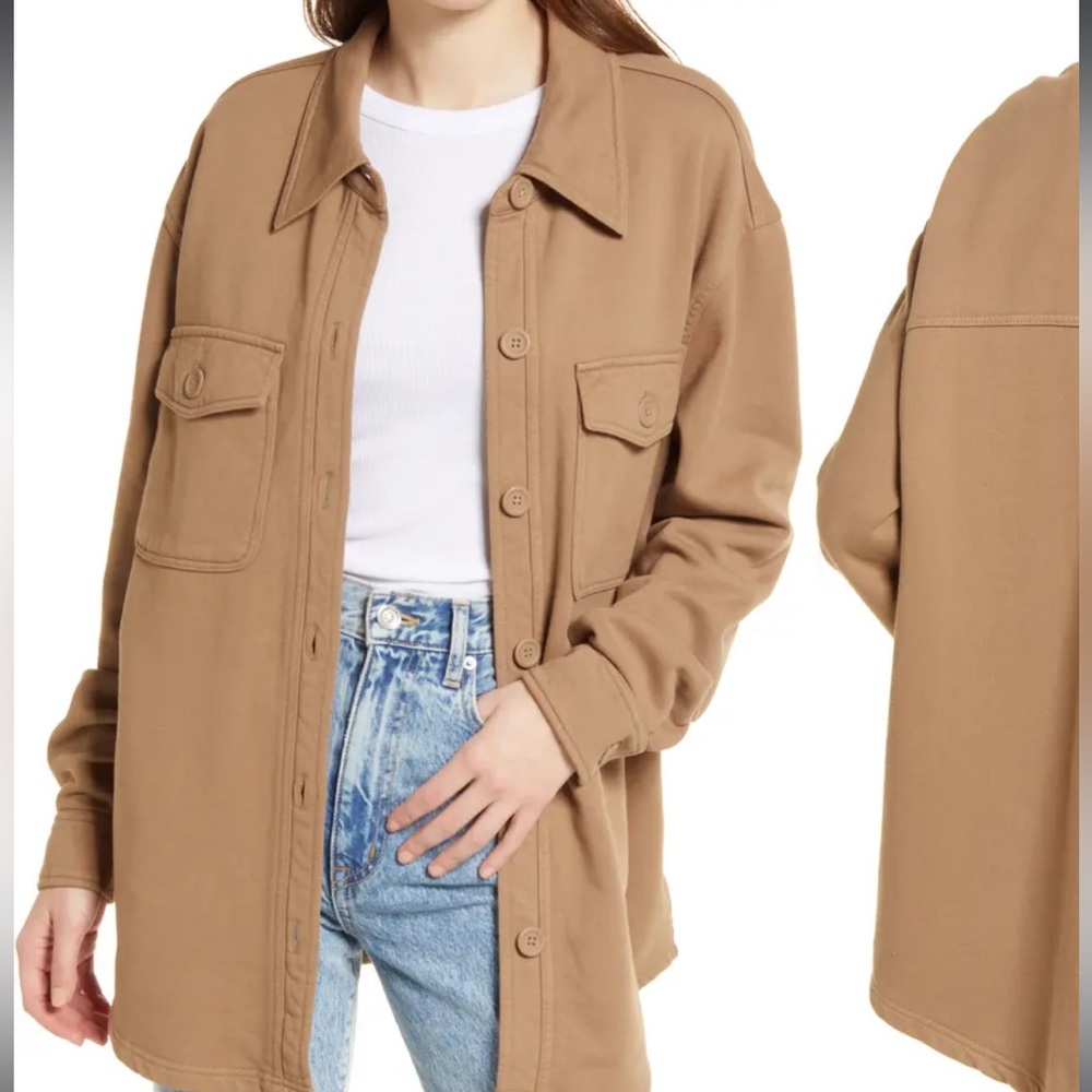 Good American fleece shirt jacket
